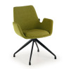 Silla Reuniones Elodie, gran acolchado, estructura giratoria - VERDE