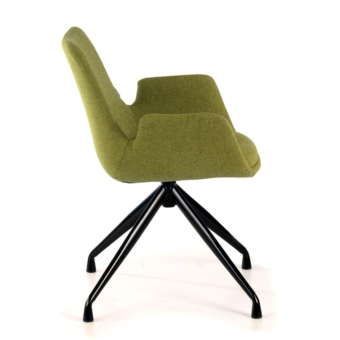 silla confidente verde elodie giratoria tela 6