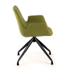 silla confidente verde elodie giratoria tela 6