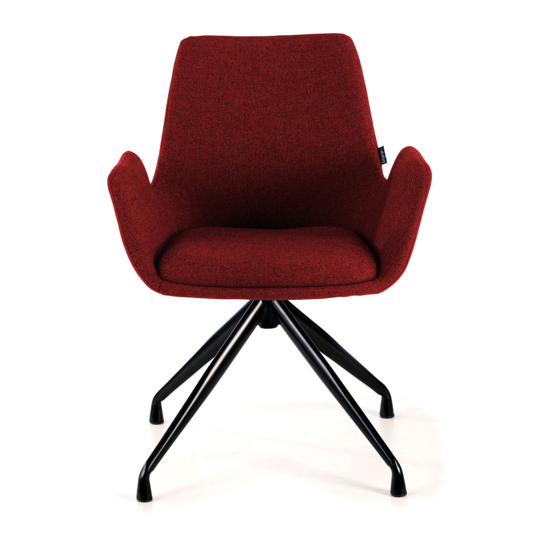 silla confidente rojo elodie giratoria tela 3