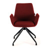 silla confidente rojo elodie giratoria tela 3