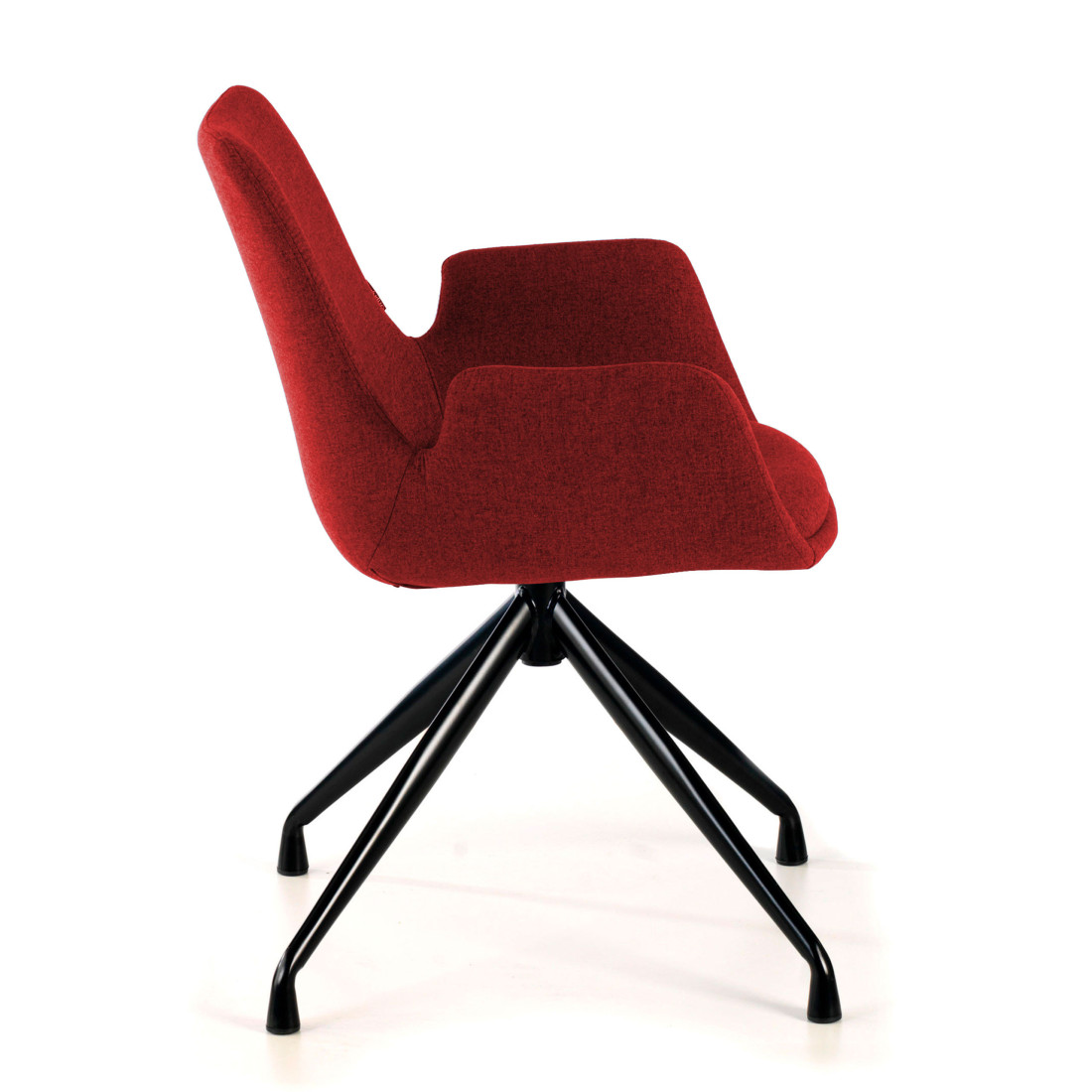 silla confidente rojo elodie giratoria tela 6