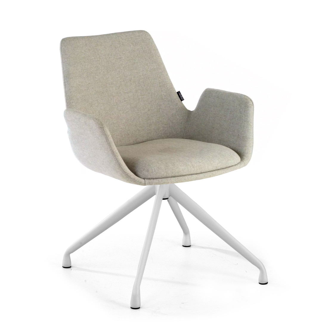 silla confidente gris elodie giratoria tela 1