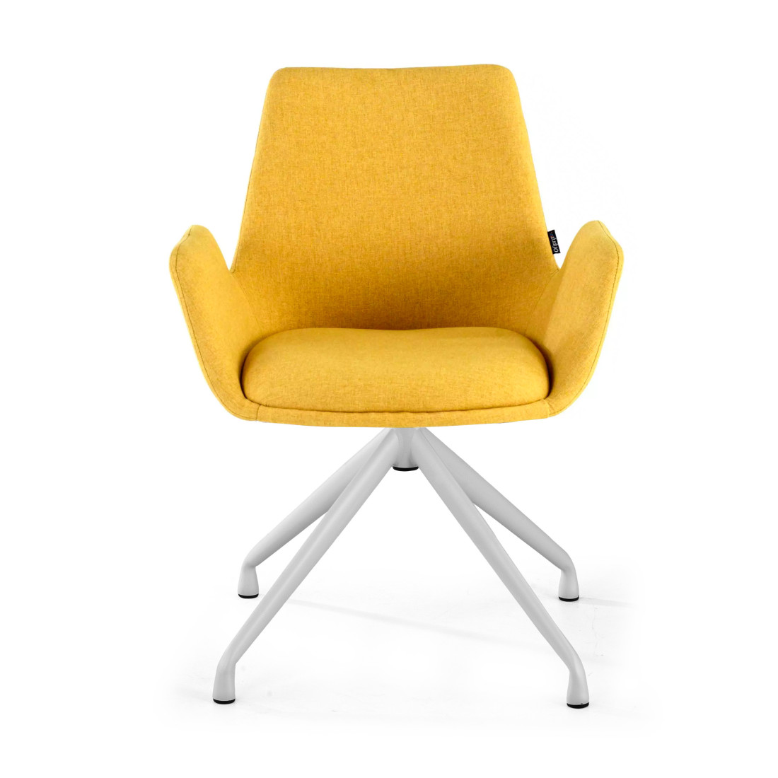 silla confidente amarillo elodie giratoria tela 3
