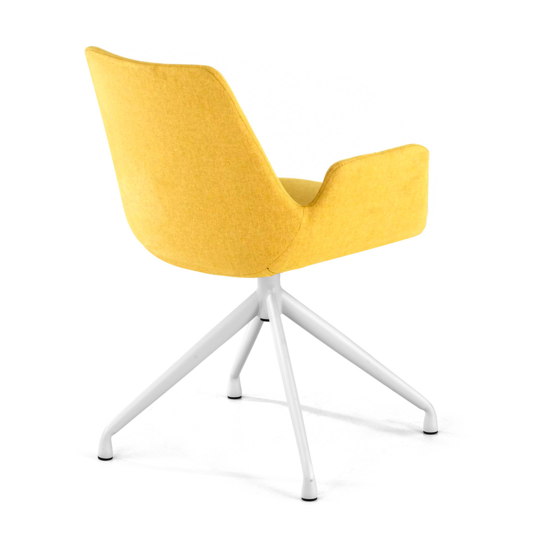 silla confidente amarillo elodie giratoria tela 5