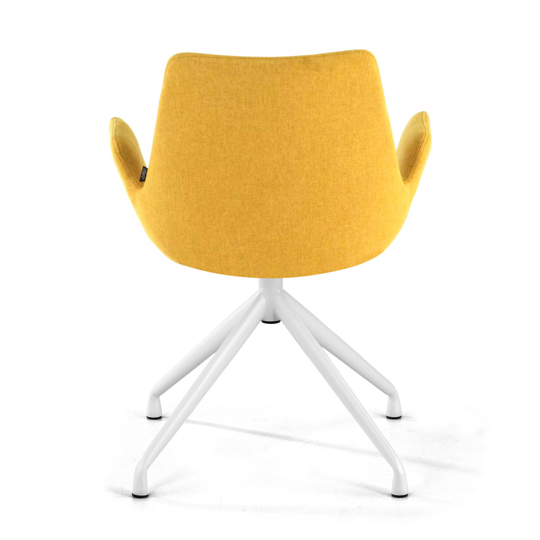 silla confidente amarillo elodie giratoria tela 6
