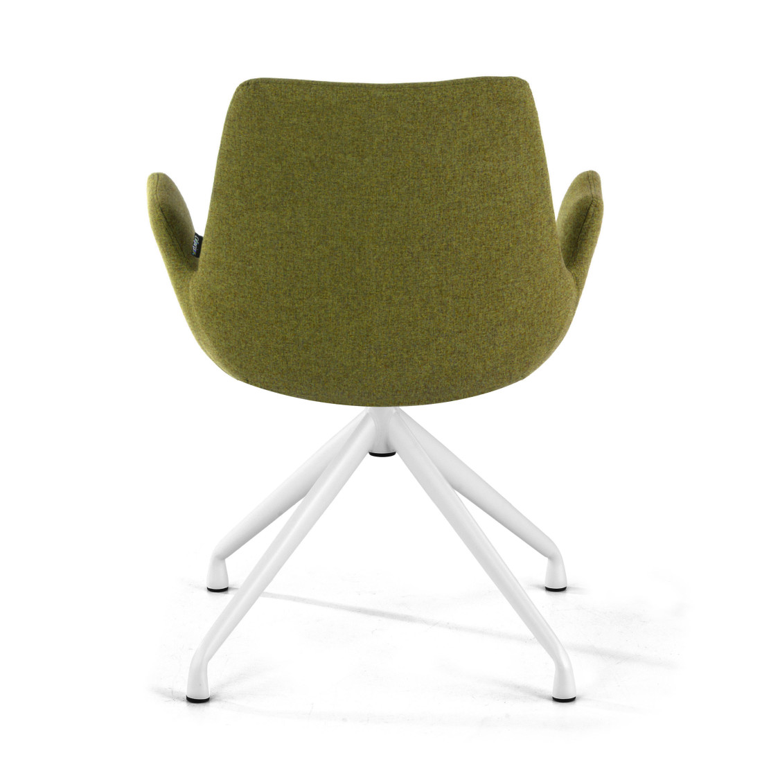 silla confidente verde elodie giratoria tela 6