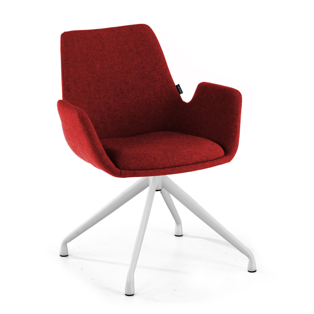 silla confidente rojo elodie giratoria tela 1