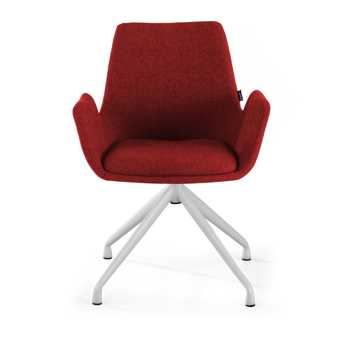 silla confidente rojo elodie giratoria tela 3
