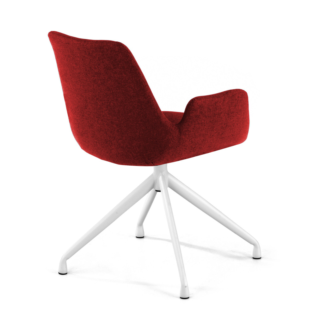 silla confidente rojo elodie giratoria tela 5