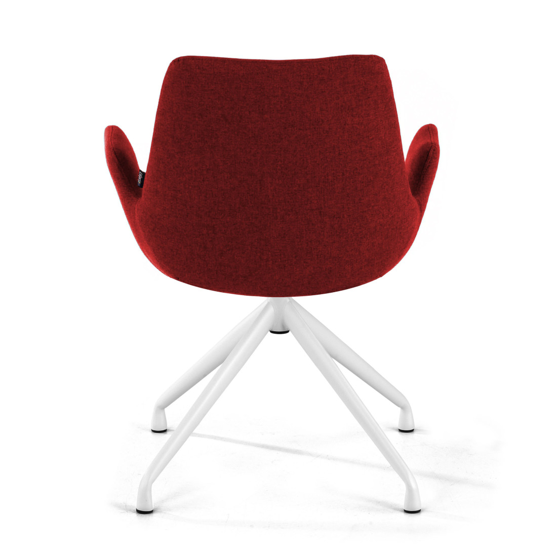 silla confidente rojo elodie giratoria tela 6