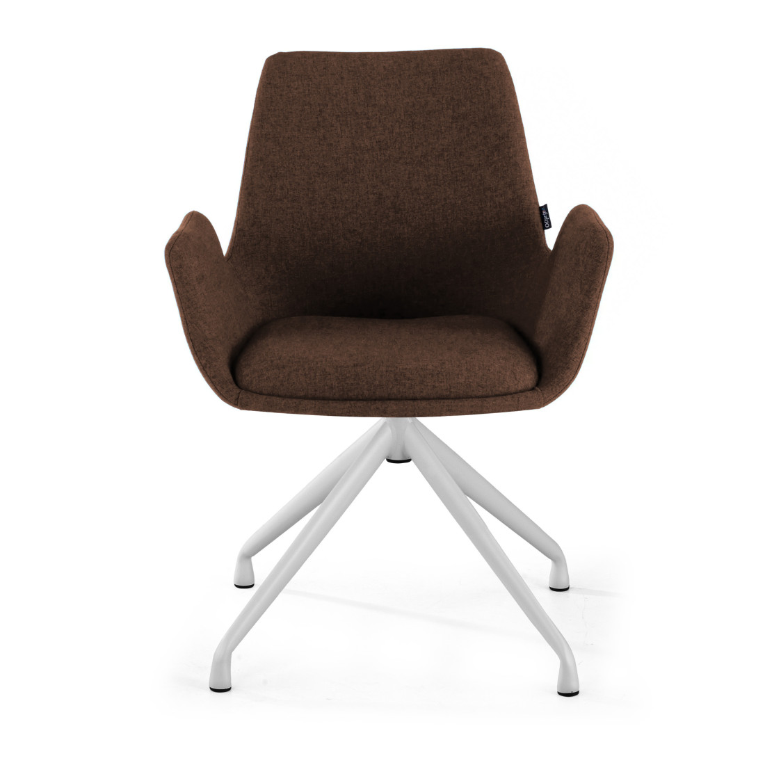 silla confidente marron elodie giratoria tela 3