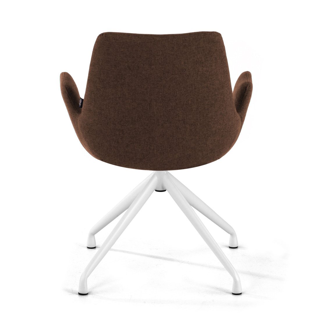 silla confidente marron elodie giratoria tela 6