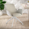 silla confidente gris elodie giratoria tela 2