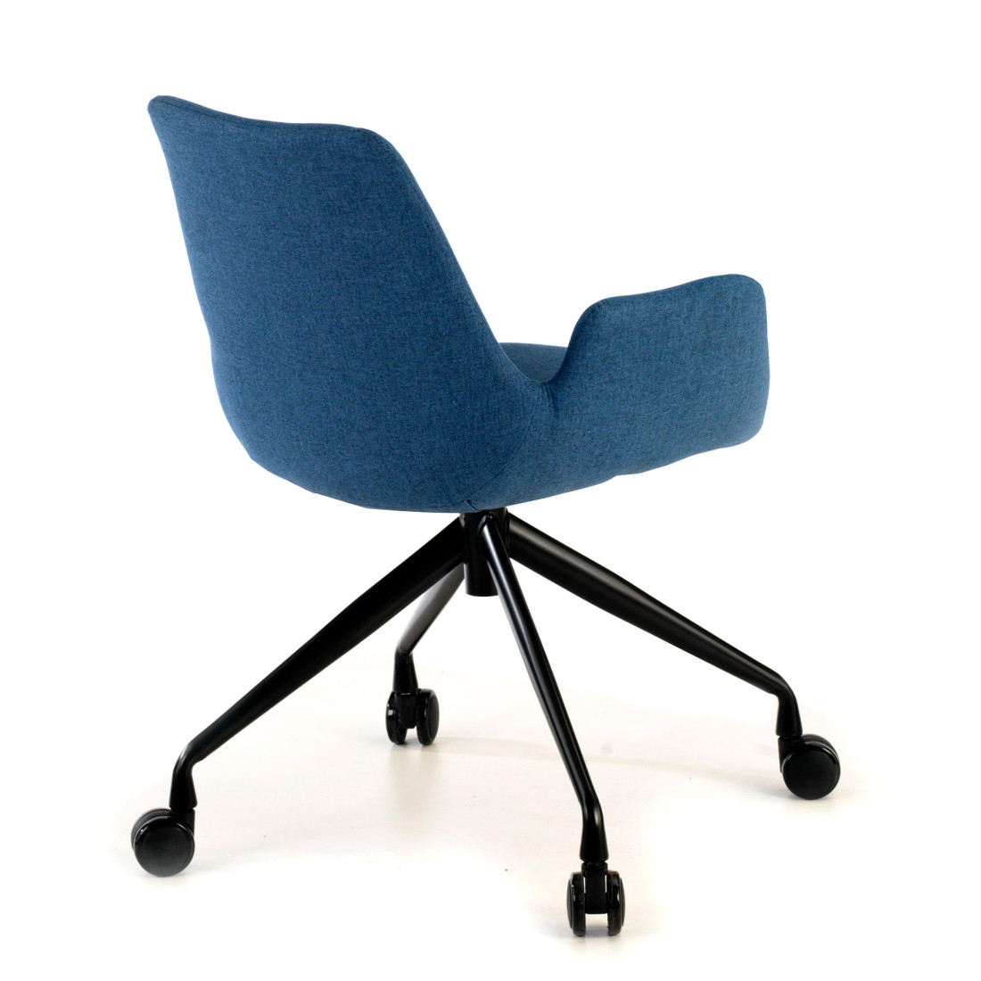 silla confidente azul elodie giratoria con ruedas tela 5