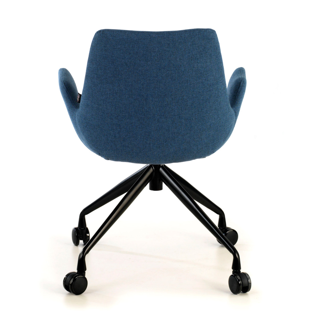 silla confidente azul elodie giratoria con ruedas tela 7