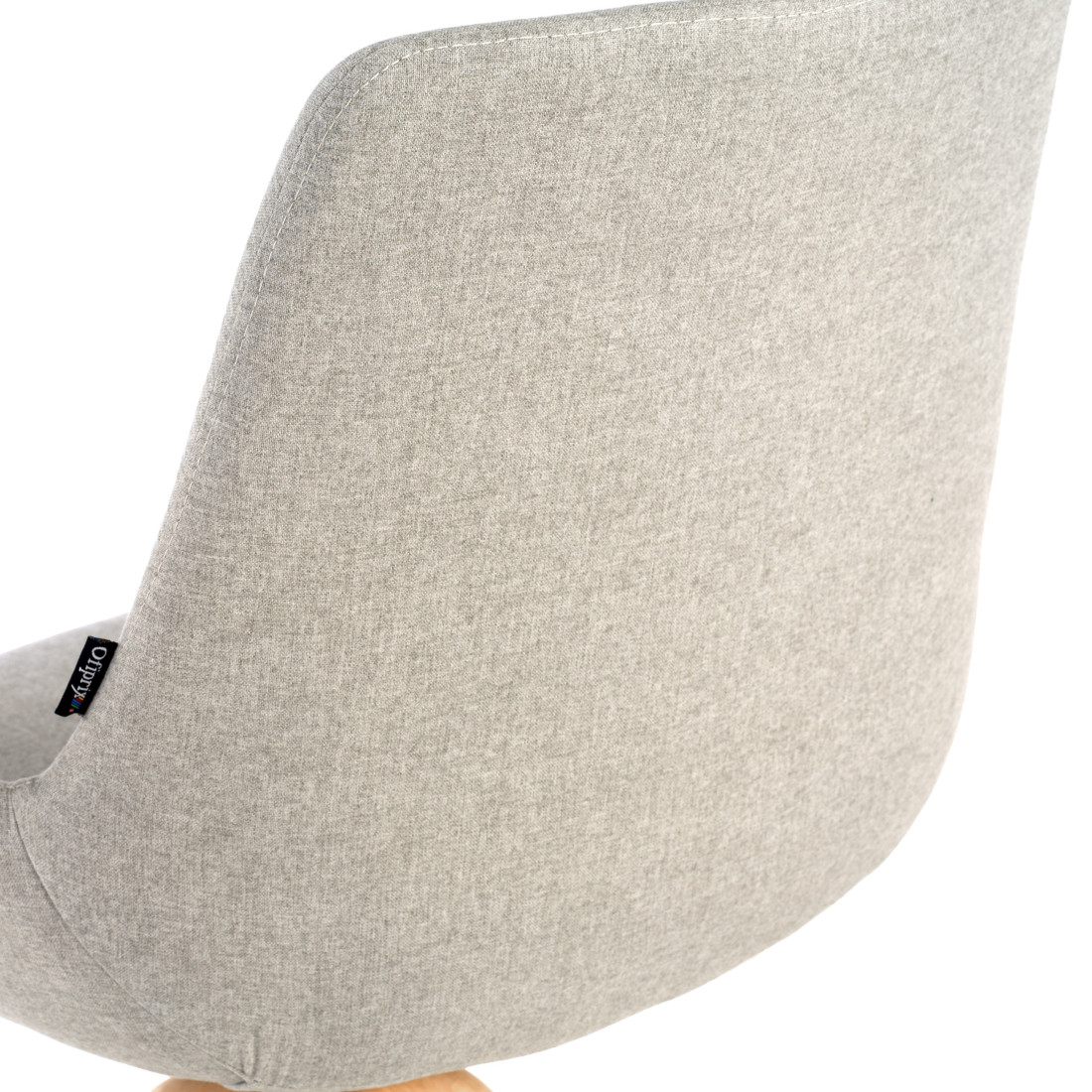 silla confidente gris elodie giratoria con ruedas tela 5