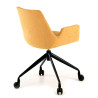 silla confidente amarillo elodie giratoria con ruedas tela 6