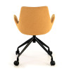 silla confidente amarillo elodie giratoria con ruedas tela 8