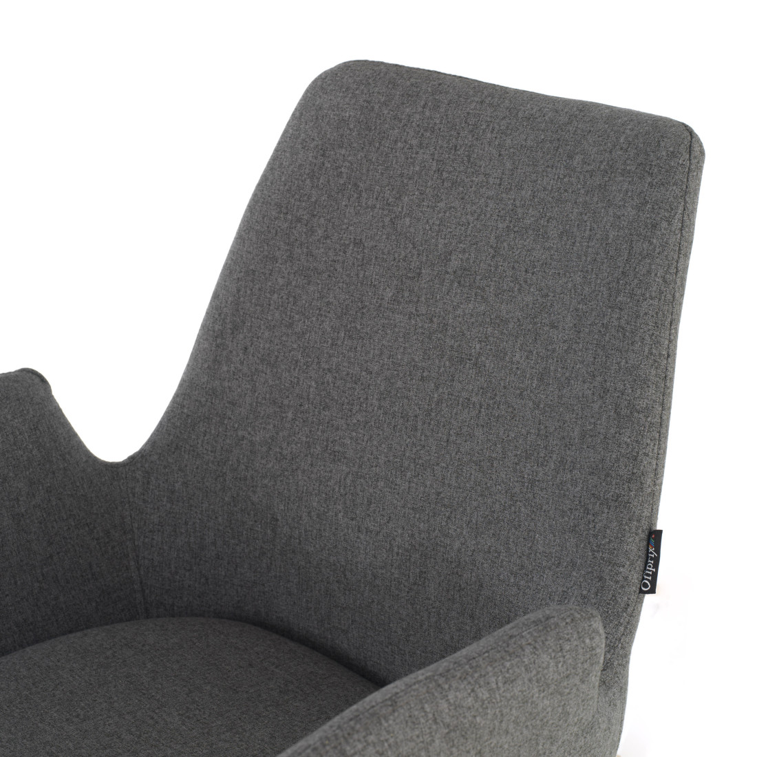 silla confidente antracita elodie giratoria con ruedas tela 4