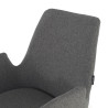 silla confidente antracita elodie giratoria con ruedas tela 4