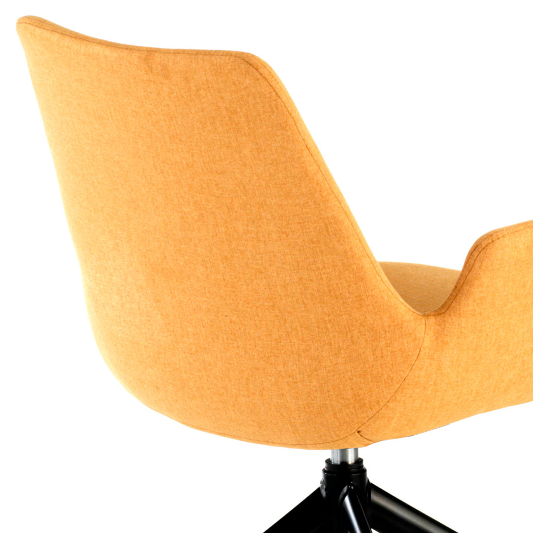 silla confidente amarillo elodie giratoria con ruedas tela 5