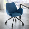 silla confidente azul elodie giratoria con ruedas tela 2