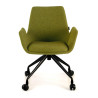 silla confidente verde elodie giratoria con ruedas tela 3