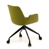 silla confidente verde elodie giratoria con ruedas tela 4