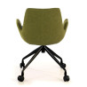 silla confidente verde elodie giratoria con ruedas tela 6
