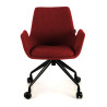 silla confidente rojo elodie giratoria con ruedas tela 3