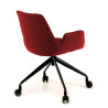 silla confidente rojo elodie giratoria con ruedas tela 4