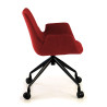 silla confidente rojo elodie giratoria con ruedas tela 5