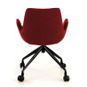 silla confidente rojo elodie giratoria con ruedas tela 6