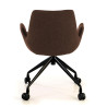 silla confidente marron elodie giratoria con ruedas tela 6