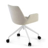 silla confidente gris elodie giratoria con ruedas tela 5