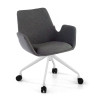 silla confidente antracita elodie giratoria con ruedas tela 1