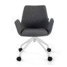 silla confidente antracita elodie giratoria con ruedas tela 3