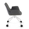 silla confidente antracita elodie giratoria con ruedas tela 4