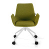 silla confidente verde elodie giratoria con ruedas tela 3