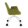 silla confidente verde elodie giratoria con ruedas tela 4