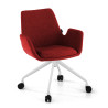 silla confidente rojo elodie giratoria con ruedas tela 1