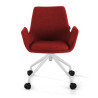 silla confidente rojo elodie giratoria con ruedas tela 3