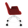 silla confidente rojo elodie giratoria con ruedas tela 4