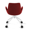 silla confidente rojo elodie giratoria con ruedas tela 6