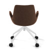 silla confidente marron elodie giratoria con ruedas tela 6