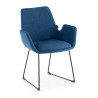 Silla Confidente Elodie, Patin, estructura de acero - AZUL