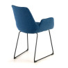 silla confidente azul elodie estructura patin tela 7
