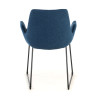 silla confidente azul elodie estructura patin tela 4