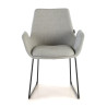 silla confidente gris elodie estructura patin tela 3